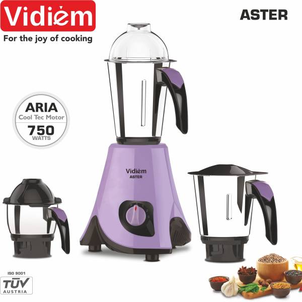 Vidiem by VIDIEM MG 609 A ASTER 750 Mixer Grinder (3 Jars, Lavender)