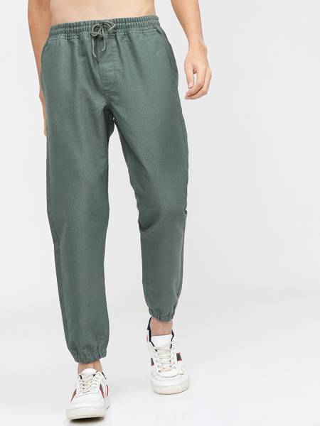 KETCH Tapered Men Light Green Trousers
