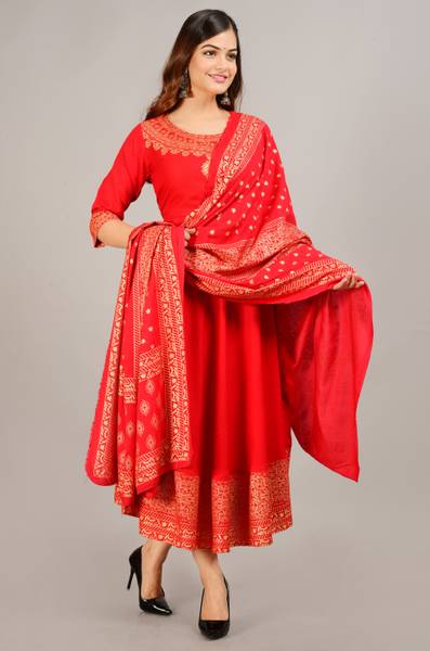 dimonsher Women Printed Anarkali Kurta