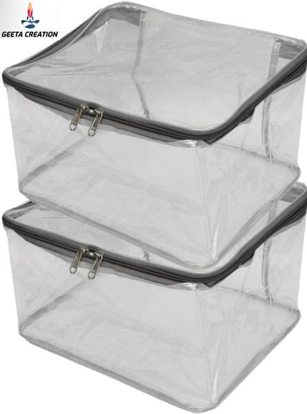 geetacreation Multipurpose Garment Covers Multipurpose High Quality LargeTransparent Garment Covers,Saree Cover, Salwar, Kurti Suit Bag and Bed Sheets...