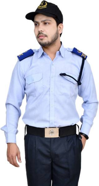 R-ME Men Solid Formal Blue Shirt