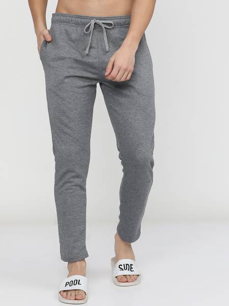 HIGHLANDER Solid Men Grey Track Pants