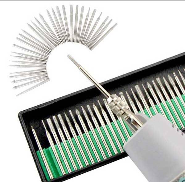 ATOZTOOLS Diamond Burr Bits Drill Glass Gemstone Metal