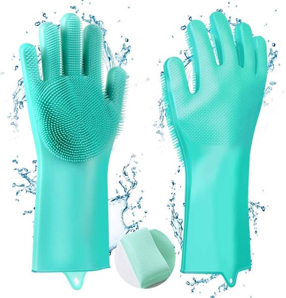 Cleaning Dust Stop Long Rubber Household Gloves Waterproof Dishwashing  Gloves