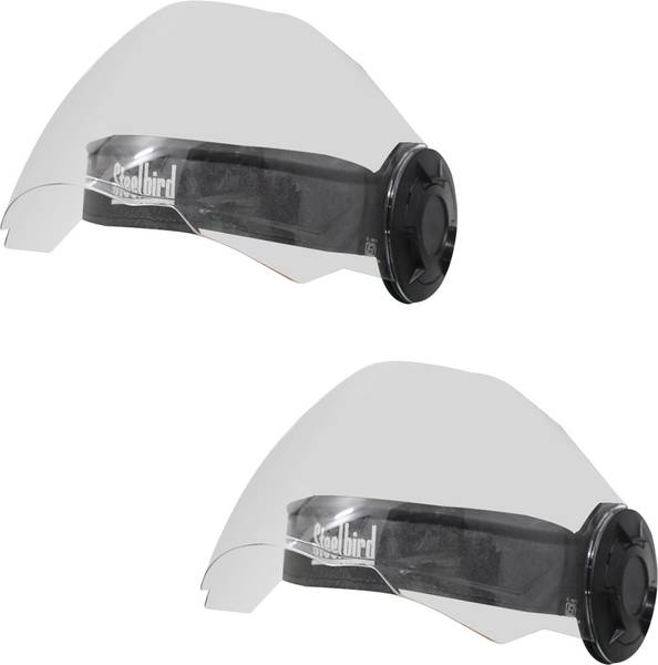 Steelbird SBH-50-FU Unbreakable Reusable Flip Up Face Shield Pack of 2 Safety Visor