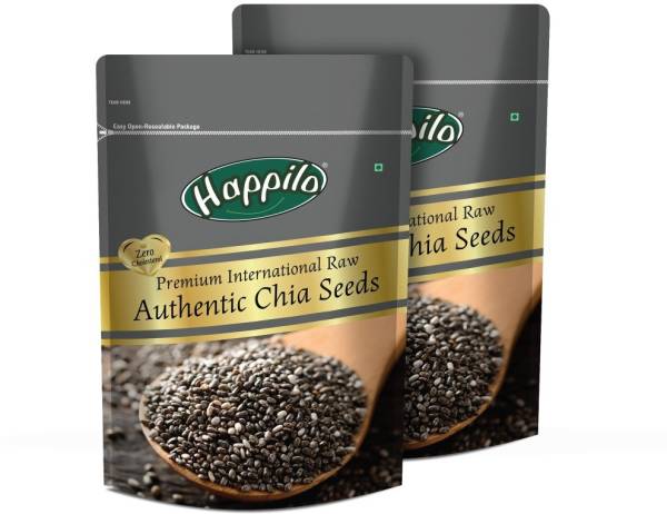Happilo Premium Raw Authentic Chia Seeds Diet Food for Weight Management, Fiber Rich Chia Seeds