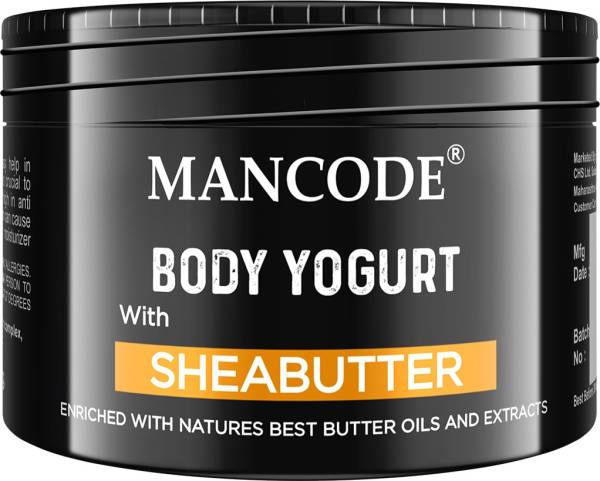 MANCODE SheaButter Body Yogurt, Enriched with Natures Beat Butter Oils and Extracts, Paraben and Sulfate Free, 100gm