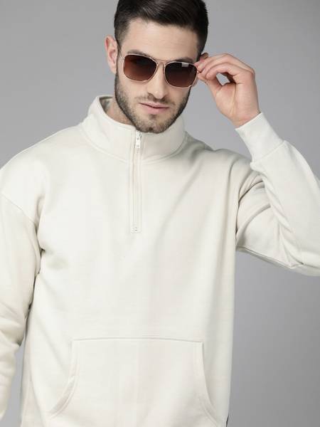 Roadster Full Sleeve Solid Men Sweatshirt