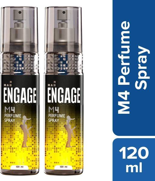 Engage Man M4 Perfume Spray 2X120ml Perfume Body Spray - For Men