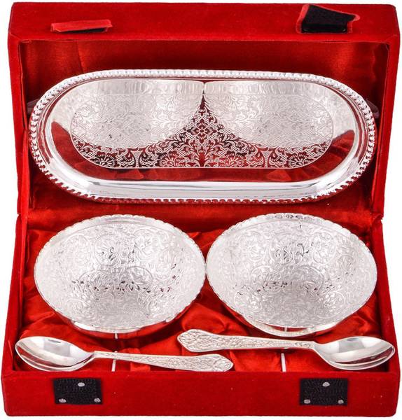 Aluminium silver plated gift item Dinner Set