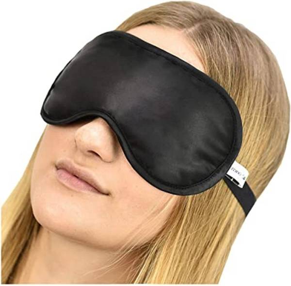 SQQT Cotton Black Qwry Smooth Sleeping Mask Eye Shade
