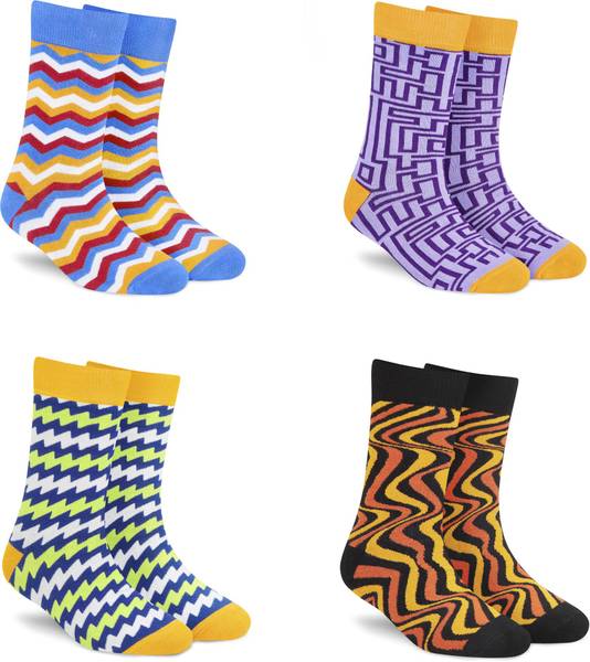 Dynamocks Men & Women Printed Mid-Calf/Crew