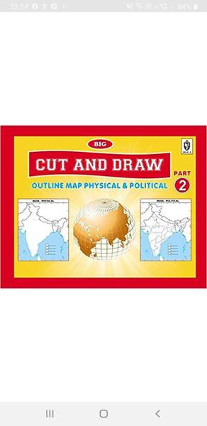 Cut & Draw book - BIG CUT AND DRAW MAPS BOOK (PACK OF 100 SHEETS) INDIA,WORLD