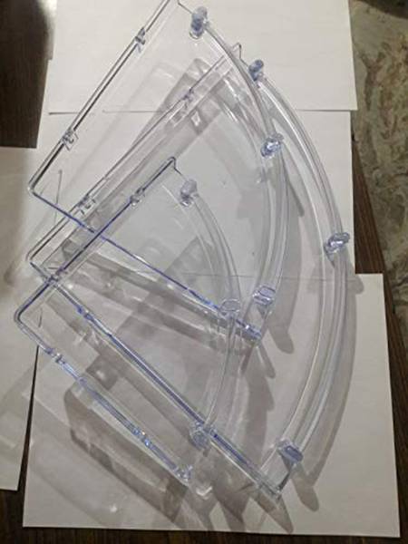 RBS Multipurpose Corner Unbreakable Corner Set of 3 pcs Crystal Wall Shelf