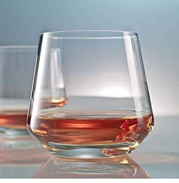 Bold and Wide (Pack of 6) Whiskey glasses for drinking whiskey, wine, juice, water Glass Set extra slim (370 ml, Glass Glass Set Whisky Glass