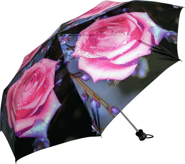 Popy 3-Fold Cherry Print #4 with Silver Coating Umbrella