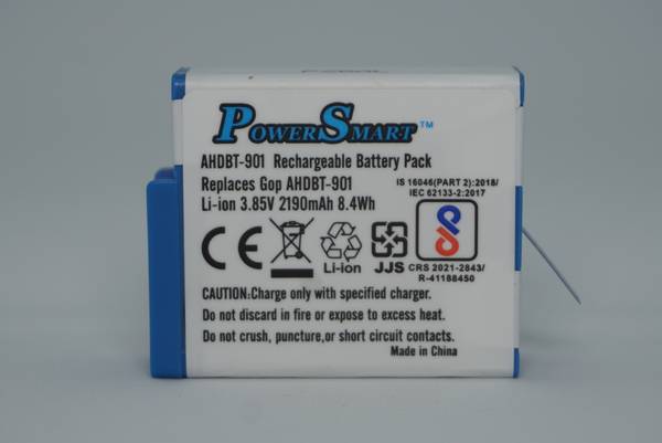 Power Smart GoPro ADBAT-901 1720mAh Rechargeable Li-ion for Hero 9 Hero 10 Black Camera Battery