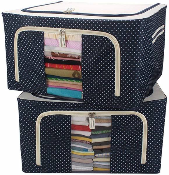 Afflatus Foldable Cloth Storage Bag Storage Bags for Clothes Large Cloth Storage Box Saree Organisers Storage for Wardrobe Storage Bag Storage Boxes f...