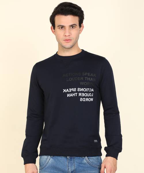 Peter England University Full Sleeve Printed Men Sweatshirt