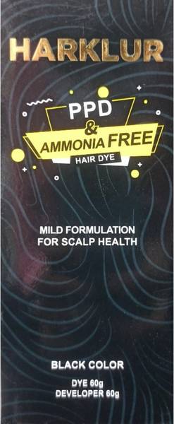 HARKLUR PPD & AMMONIA FREE HAIR DYE , BLACK COLOR