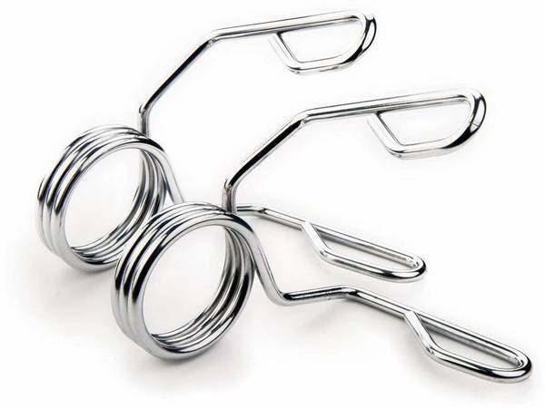 M A sports Gym Rod Spring Lock 25mm Olympic Barbell Spring Collar Clip (Pack of 2) Multi-training Bar