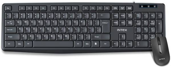 Intex IT-KB332 Genie USB Keyboard & Mouse Combo Wired USB Desktop Keyboard