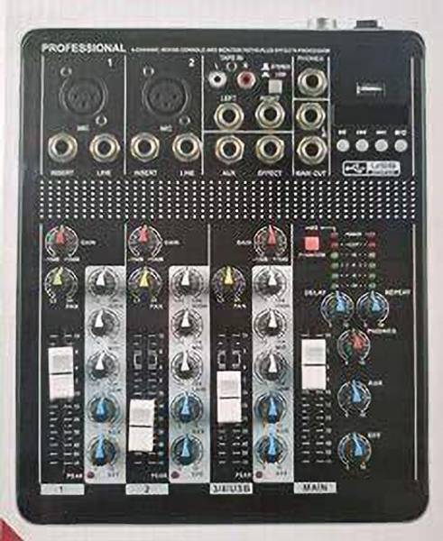 Adiohub 4 Channel Mixing Console Bluetooth Compatible Professional Portable Digital DJ Console w/USB 4 Channel Mixer Audio Interface-Mixing Boards For...