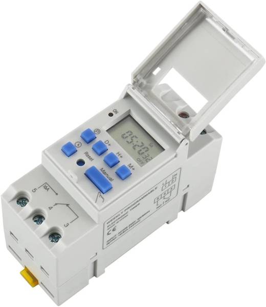Real Instruments THC15A Programmable Daily/Weekly Timer Switch DIN Rail Mounted Type Relay Programmable Electronic Timer Switch