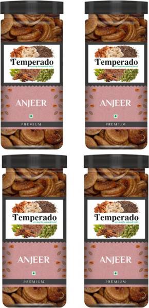 Temperado Foods Premium Dry Figs| Medium Anjeer| Afghani Figs| Jar Pack 250gm*4 Figs