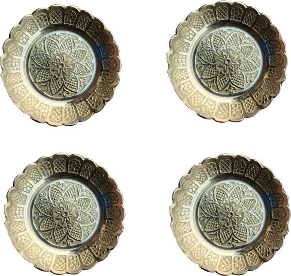 Craft World Bhog Thali Prasad Plate Pooja Accessories Brass Brass