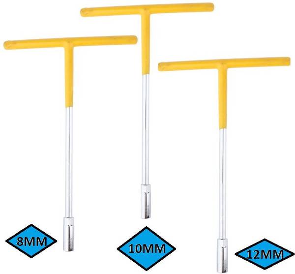Tulsway T Spanner Set of 3 8 mm 10 mm and 12 mm Spanners