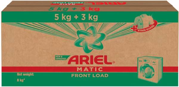 Ariel Matic Front Load Detergent Washing Powder - 5kg with 3kg Free Offer Detergent Powder 8 kg