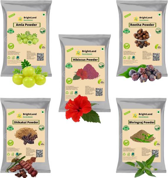 Brightland Natural Hair pack(Amla Reetha And Powder)