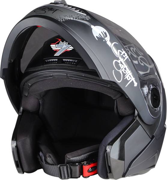 Steelbird SBA-7 Mahavir ISI Certified Flip-Up Helmet for Men Motorbike Helmet