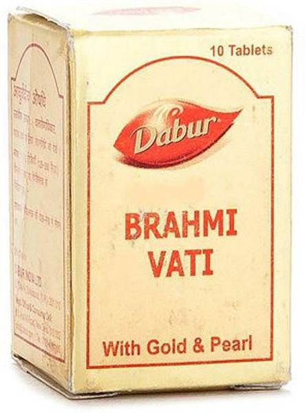 Dabur Brahmi Vati With Gold .(10tab) 1 PIECE