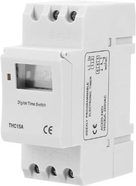 Real Instruments THC15A Programmable Daily/Weekly Digital Timer DIN Rail Type Relay Switch Electronic Components Electronic Hobby Kit