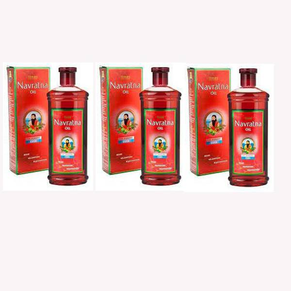Navratna Ayurvedic Cool Hair Oil 150 ML (50ml*3) Hair Oil