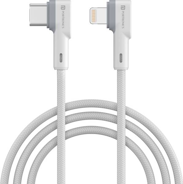 Portronics Lightning Cable 1.2 m Konnect L Type C to 8-Pin 20W PD Quick Charge