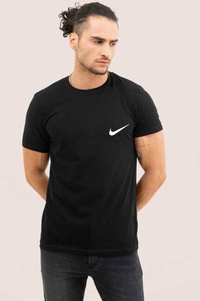STYLE FAST Solid Men Round Neck Black T-Shirt