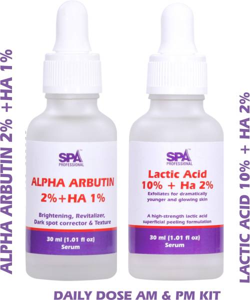 SPA Professionals Anti Pigmentation Kit AM/PM Lactic Acid 10% + Alpha Arbutin 2%