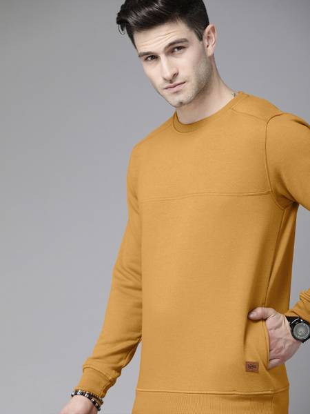 Roadster full sleeve cheap solid men's sweatshirt