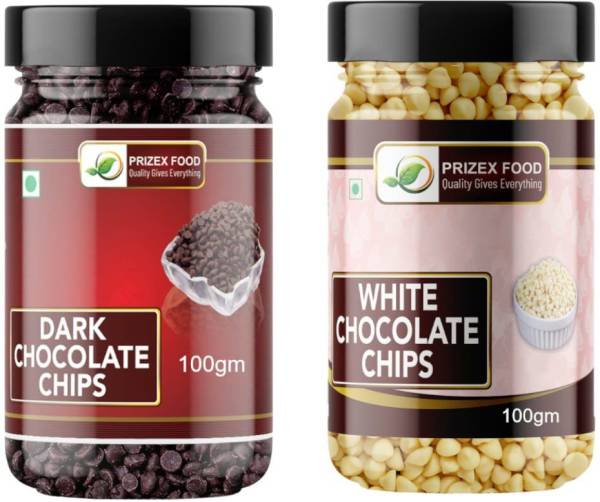 Prizex Dark Chocolate Chips & White Chocolate Chips Choco Chips Solid