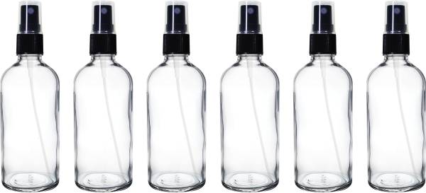 nsb herbals Clear Glass Bottle + Spray Pump + Dust Cap for DIY Perfume, Oil,Multipurpose Use 100 ml Spray Bottle