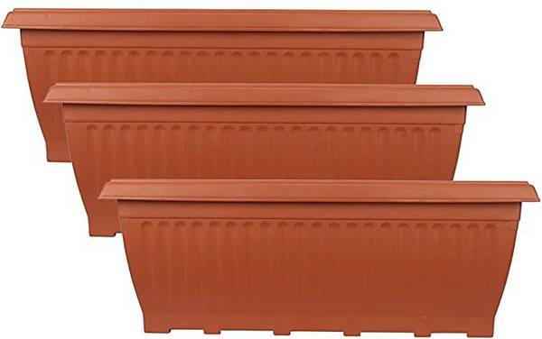 HALSEY Rectangular Flower Pots for Indoor/Outdoor/Living Room/Bedroom Balcony Plant Container Set