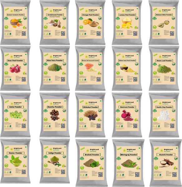 Brightland Combo of Skin & Hair Care Kasturi Turmeric powder 50g