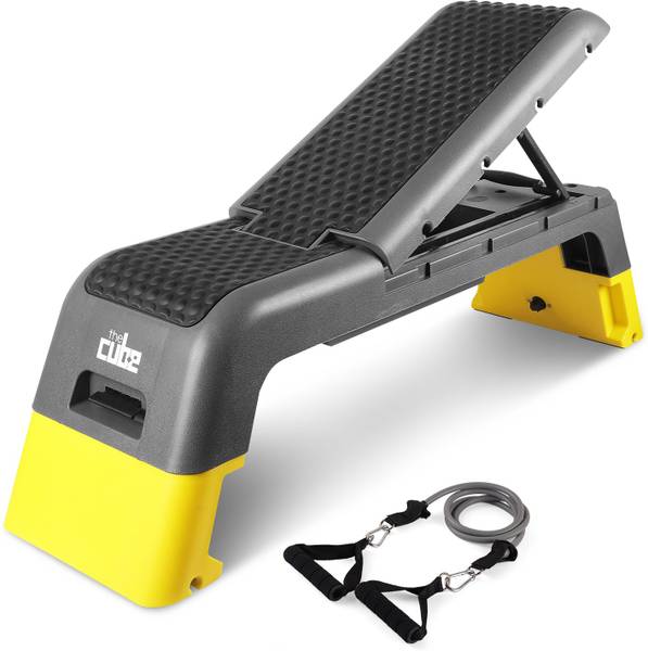 The Cube Adjustable Stepper Bench for Exercise at Home Gym Workout/Aerobic Fitness Multipurpose Fitness Bench