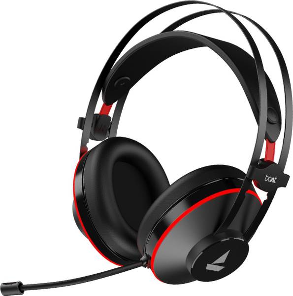 boAt Immortal IM400 Wired Gaming Headset  (Black Sabre, On the Ear)