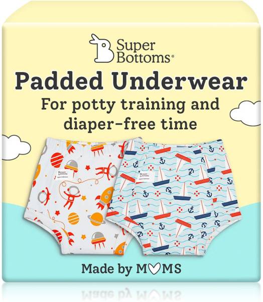 Superbottoms Waterproof Pull up Potty Training Unisex Padded Underwear Size 0 (9-12 Months)