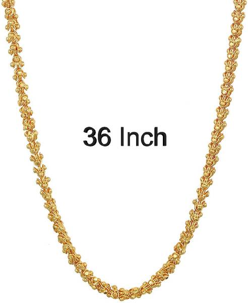 TANVI J Bokul Chain 36 Inch Gold plated Plated Copper Chain