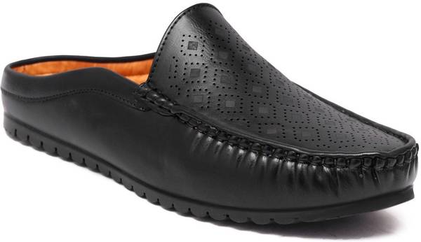 Aramish Back Open Half Loafers For Men